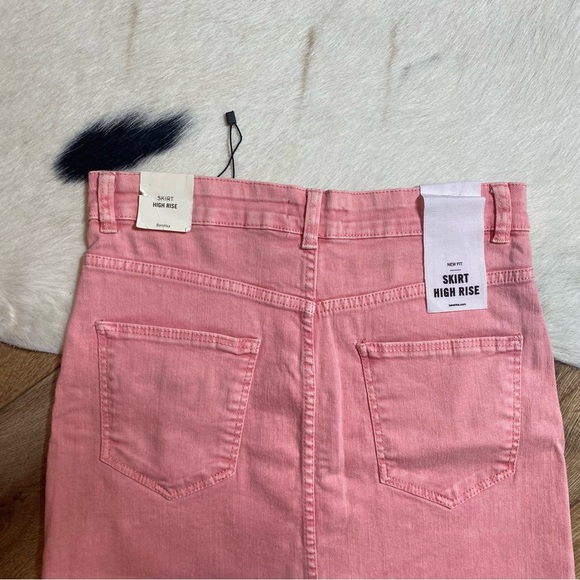 Bershka Women's Pink Denim Mini Skirt - Picture 8 of 8